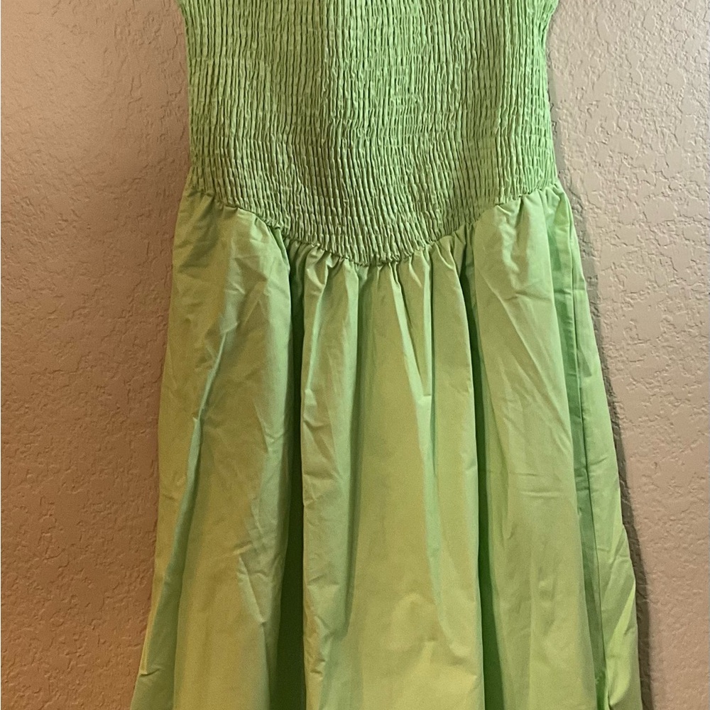 Free People Green Maxi Dress with Flowing Skirt